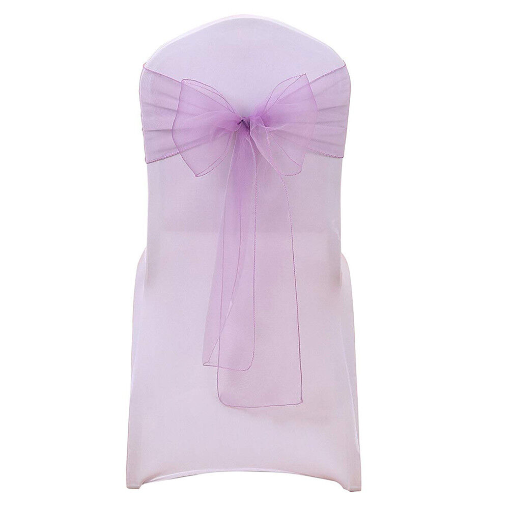 10/50/100 pcs Organza Chair Cover Sash Bow Wedding Party Reception Banquet Decor Unbranded Does not apply - фотография #4