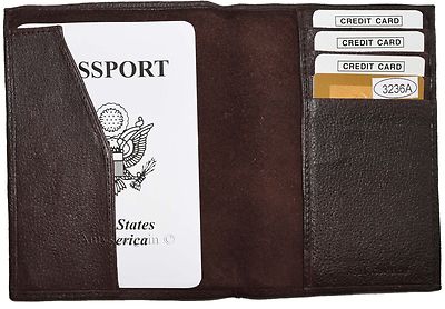 Lot of 5 New Leather passport cover, Brown Unbranded international passport case Unbranded - фотография #4