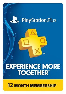 Sony PlayStation Plus 1 Year Membership Subscription Card - NEW! Sony 3000133