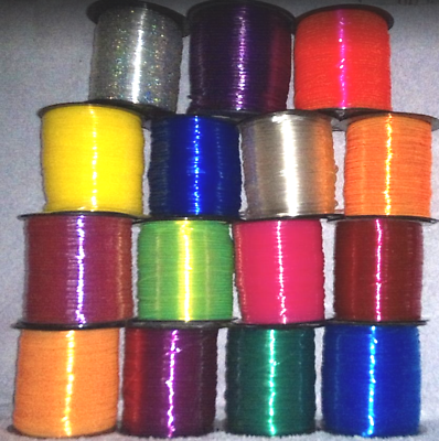 15 CLEAR TRANSLUCENT Mix ~ 4 YDs Each ~ 60 YDs of Rexlace Plastic Lacing Gimp Pepperell RX100