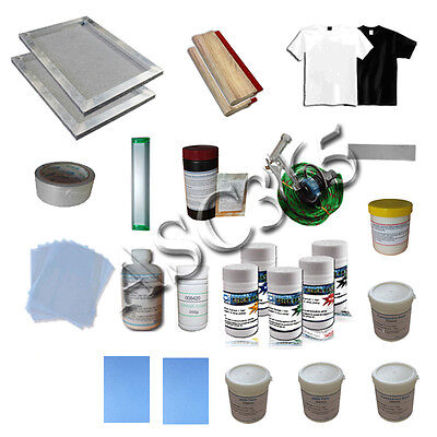4 Color 2 Station Silk Screen Printing Press&Starter Material Package New Kit Techtongda 006937 - фотография #5