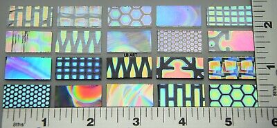 20 COATINGS BY SANDBERG DICHROIC GLASS SAMPLER 10 Blk & 10 Clear 1/2" x1" 90 COE Coatings by Sandberg - фотография #3