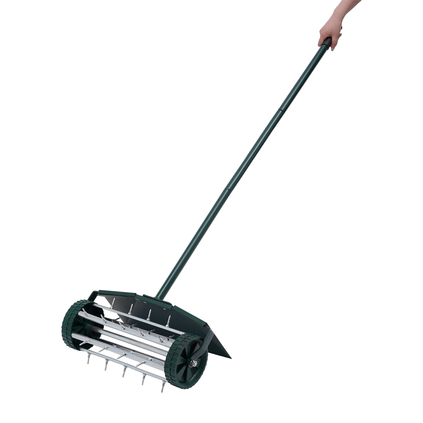 17" Rolling Lawn Aerator Garden Yard Rotary Push Tine Aerator Roller Spike  Unbranded N/A - фотография #11