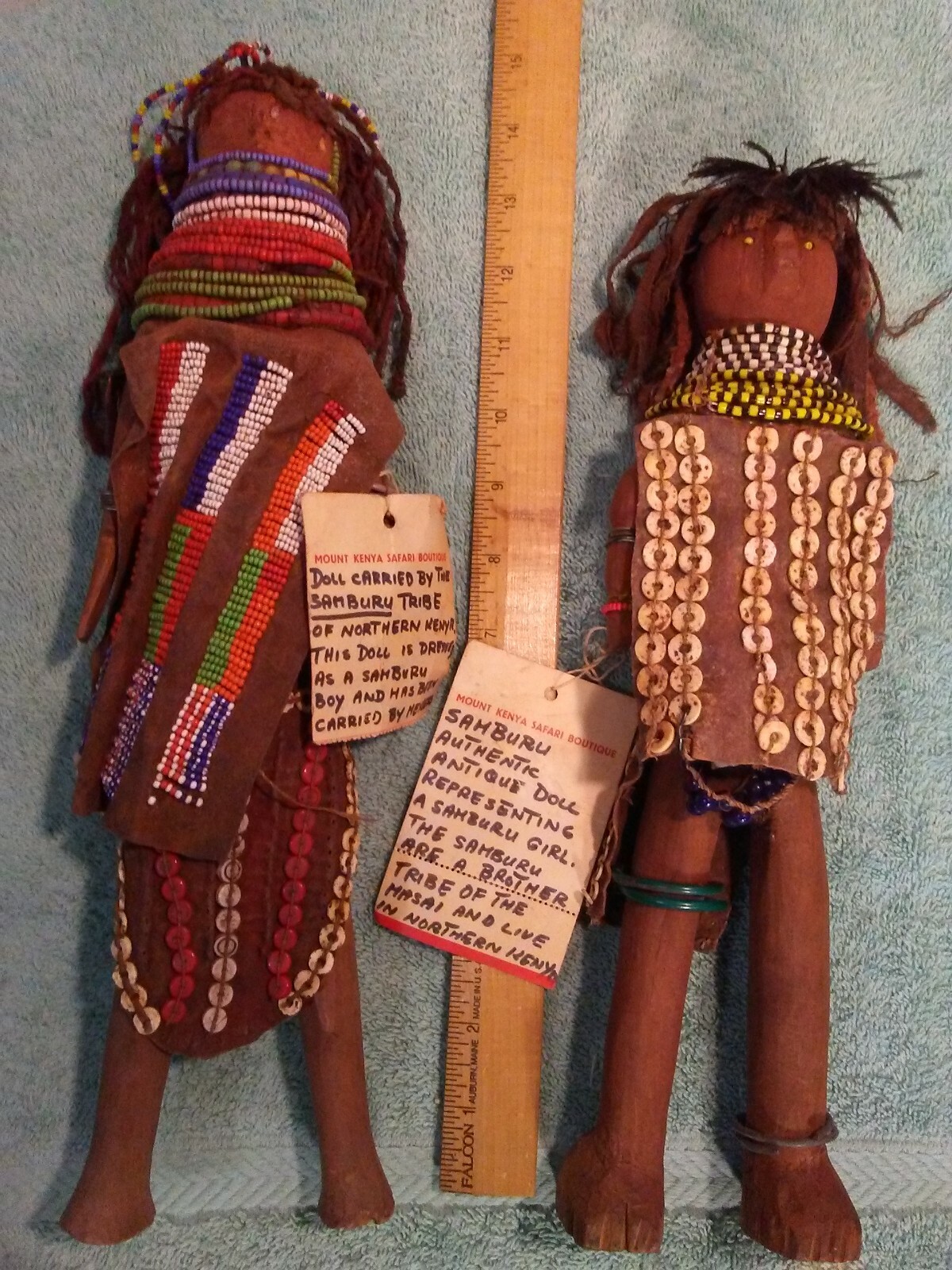 Antique African Kenya Fertility Dolls Carved Wood Lot of 2  Без бренда - фотография #12