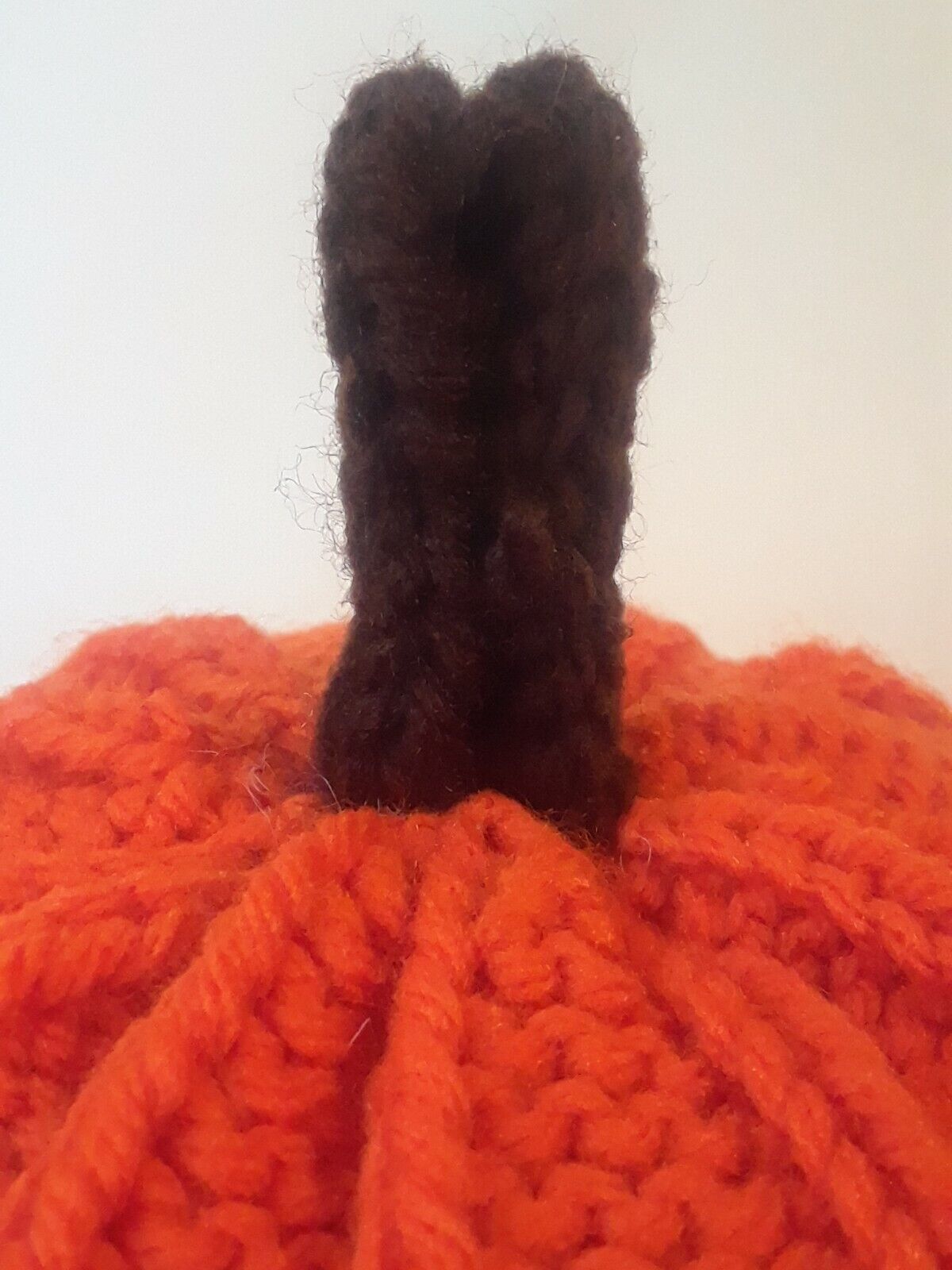 Handmade Knit Pumpkin Set Small Large Orange Fall Autumn Thanksgiving Halloween Handmade - фотография #5