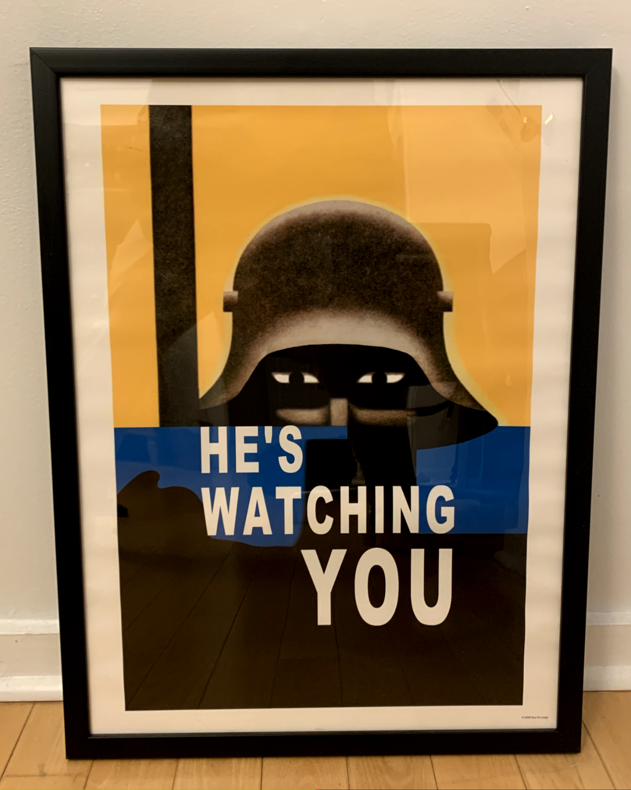 US WWII Framed Poster 'He's Watching You' Vintage Art Print - 19"x25" Без бренда