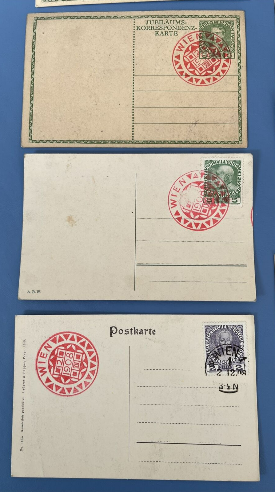 Austria, Hapsburg, lot of 17 special postcards marking Special Events 1908-1921 Без бренда - фотография #4