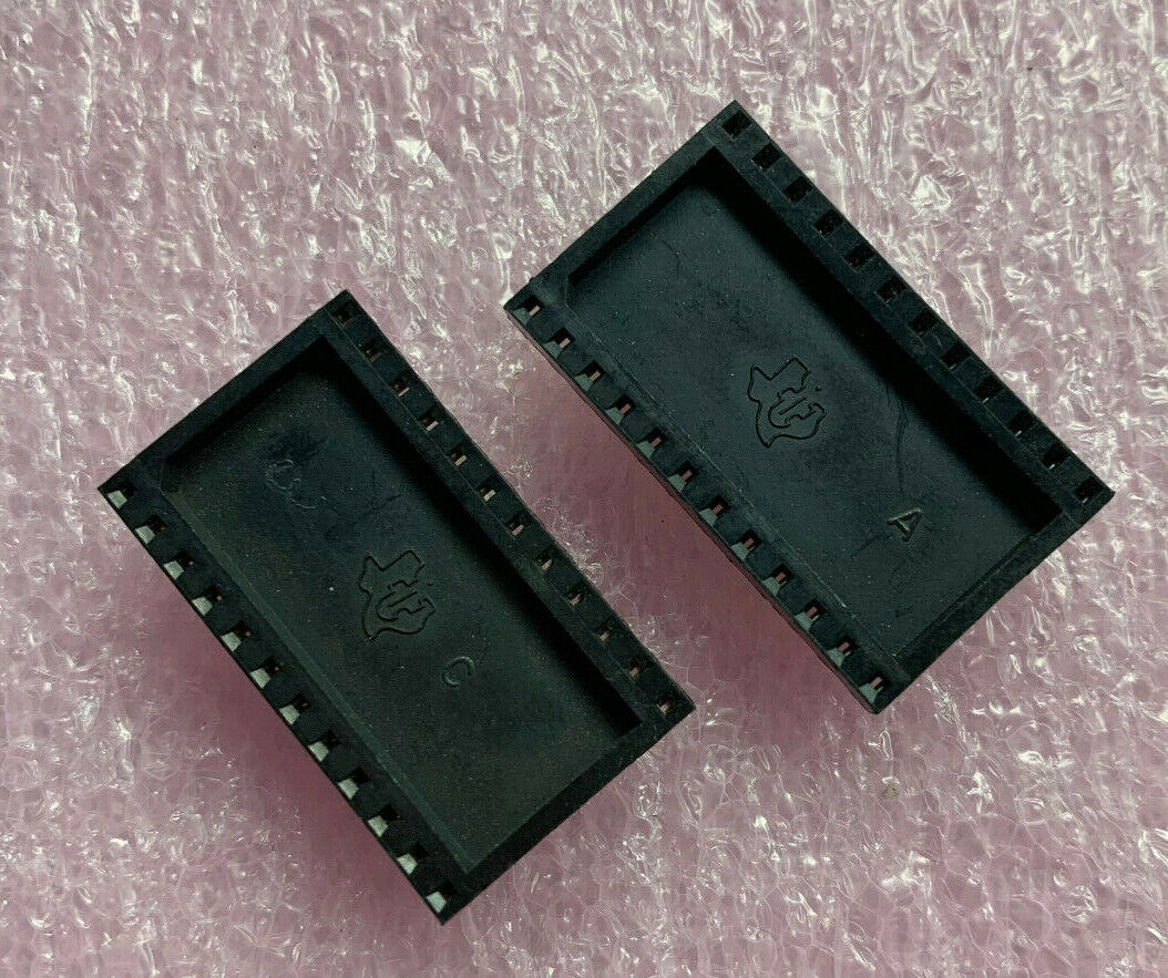 Qty (2) TI Texas Instruments Closed IC Socket 24 pin for Apple 1 replica Mimeo  Без бренда
