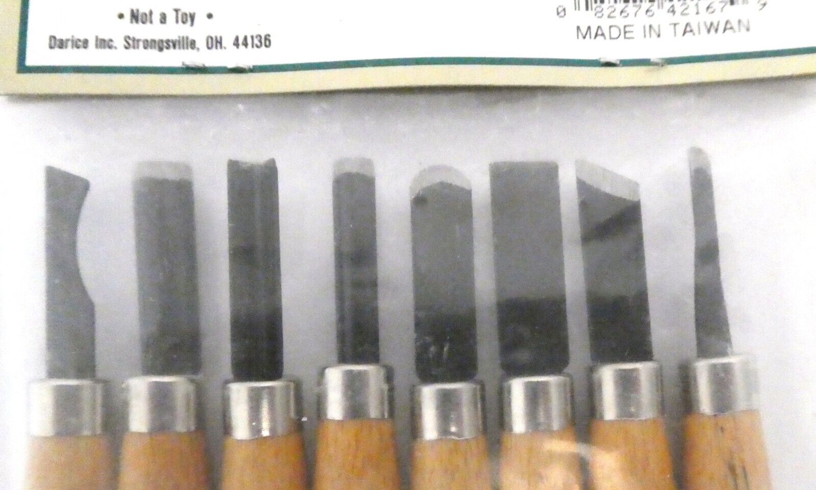 Vintage Darice Craftwood 8 Piece Wood Carving Tool Set Taiwan NOS Darice 9142-47 - фотография #3