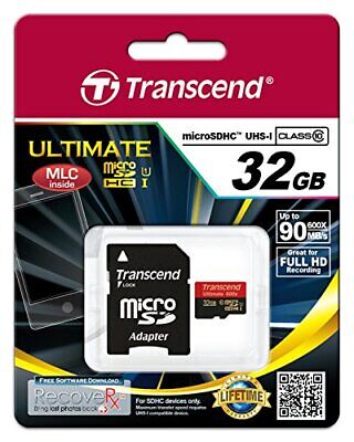 32 GB microSDHC Class 10 UHS-I Memory Card with Adapter 90 MB/S (TS32GUSDHC10U1) Transcend - фотография #4