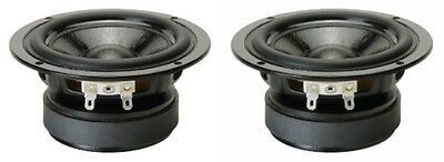 NEW (2) 4.5" Woofer Speakers.Replacement Driver.4-1/2".8 ohm.Home Audio PAIR Dayton 4.5in midrange voice vocal woofers.mids.four inch