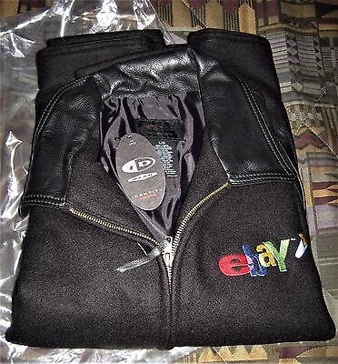 eBay RARE Men's Black Wool Jacket with Leather Collar-LARGE- yellow star-NEW Без бренда - фотография #2