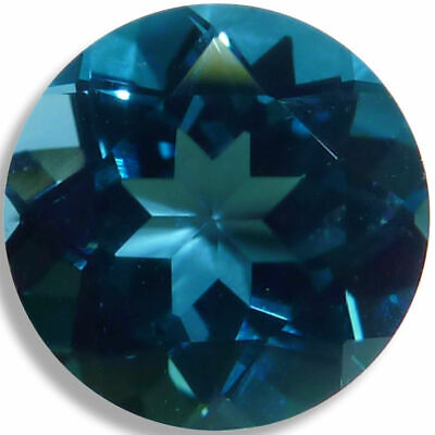 Natural Topaz London Blue Round Faceted Loose Gemstones Fine Cut AAA Optima Gem