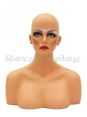Female Fiberglass Mannequin Head Bust Wig Hat Jewelry Display #MD-MEGAN Roxy Display - фотография #2