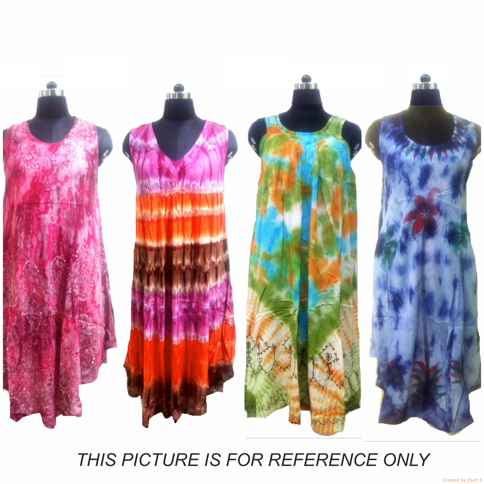 Wholesale Lot 20 Pc Hippie Boho Tunic Sundress Indian Multi Tie Dye Beach Dress Unbranded - фотография #3