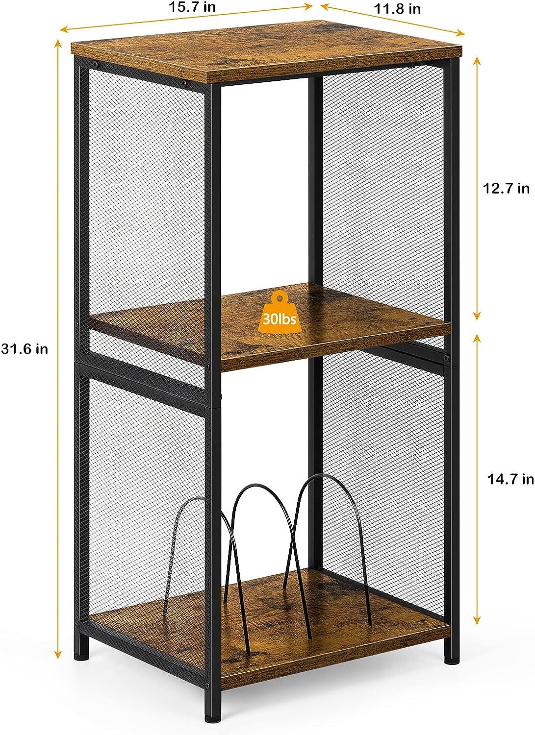 Multifunctional Retro Wooden Record Player Stand Storage Table Display Shelf Unbranded Does Not Apply - фотография #2