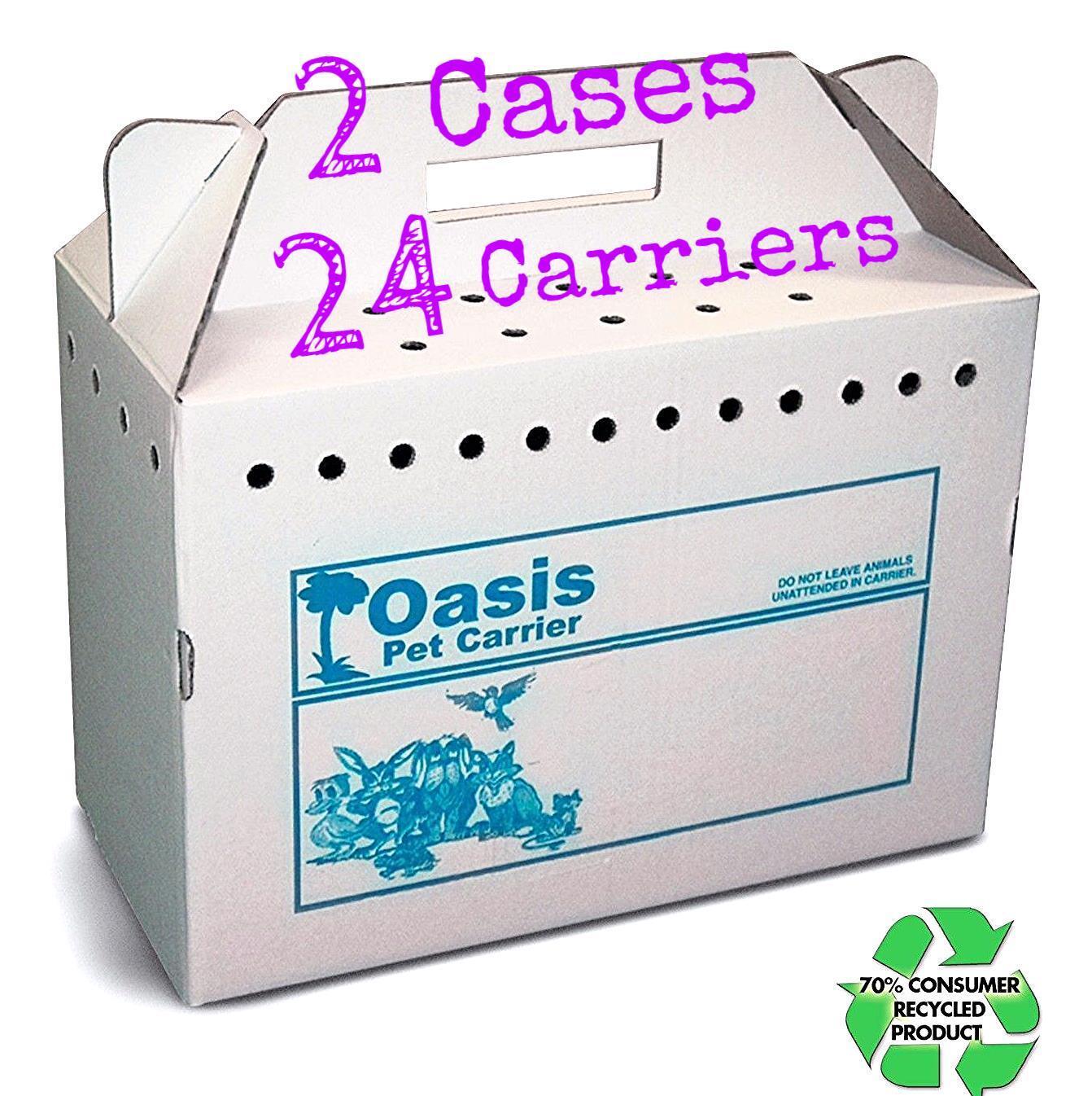 Disposable Cardboard Pet Carrier, Travel Carrier, 17.5 X12.25 X8.75 , 24/Case Oasis PET-C