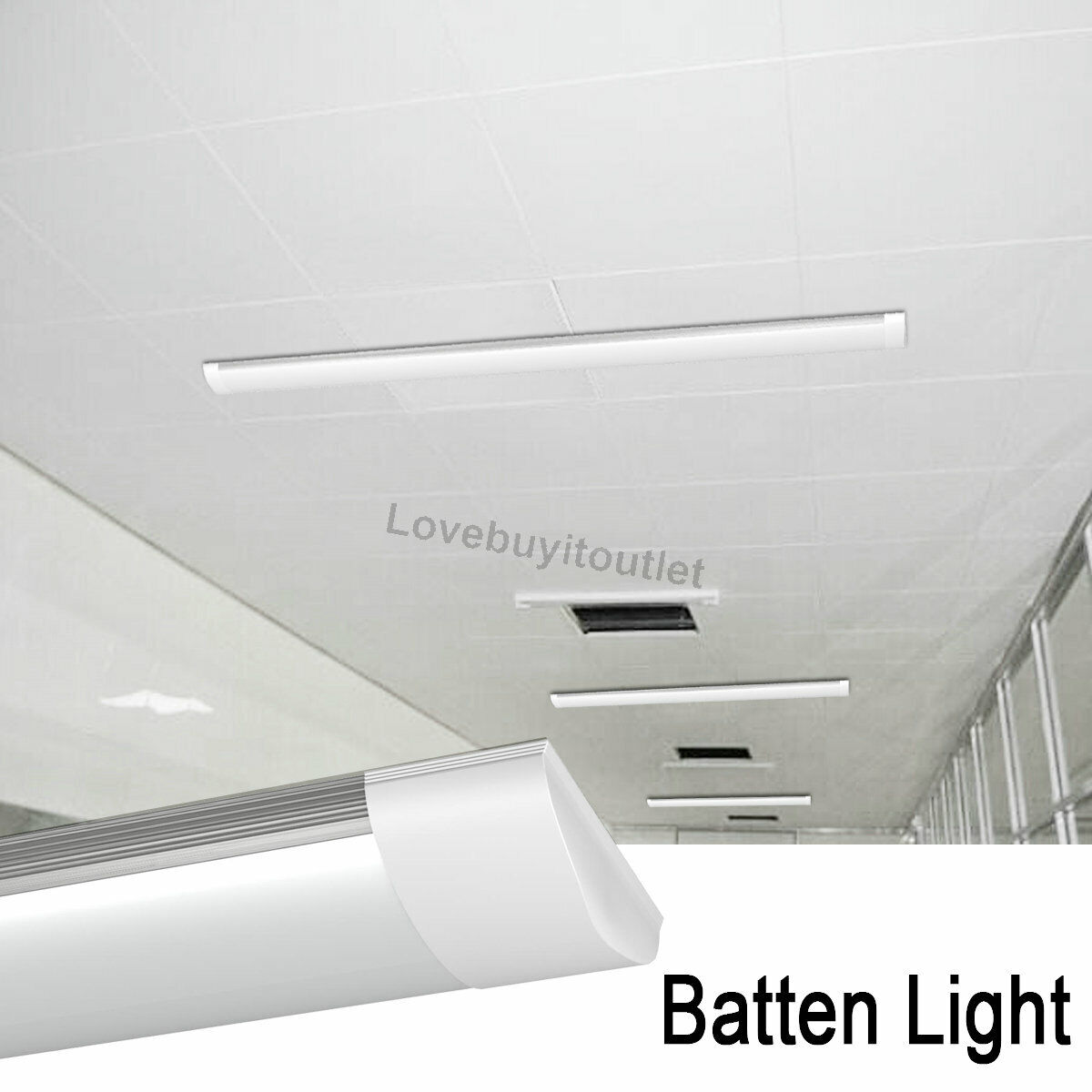 4x 4 Ft 36W Batten Light Shop Light Utility LED Cool White for Office Garage Lovebuyitoutlet Does Not Apply - фотография #6