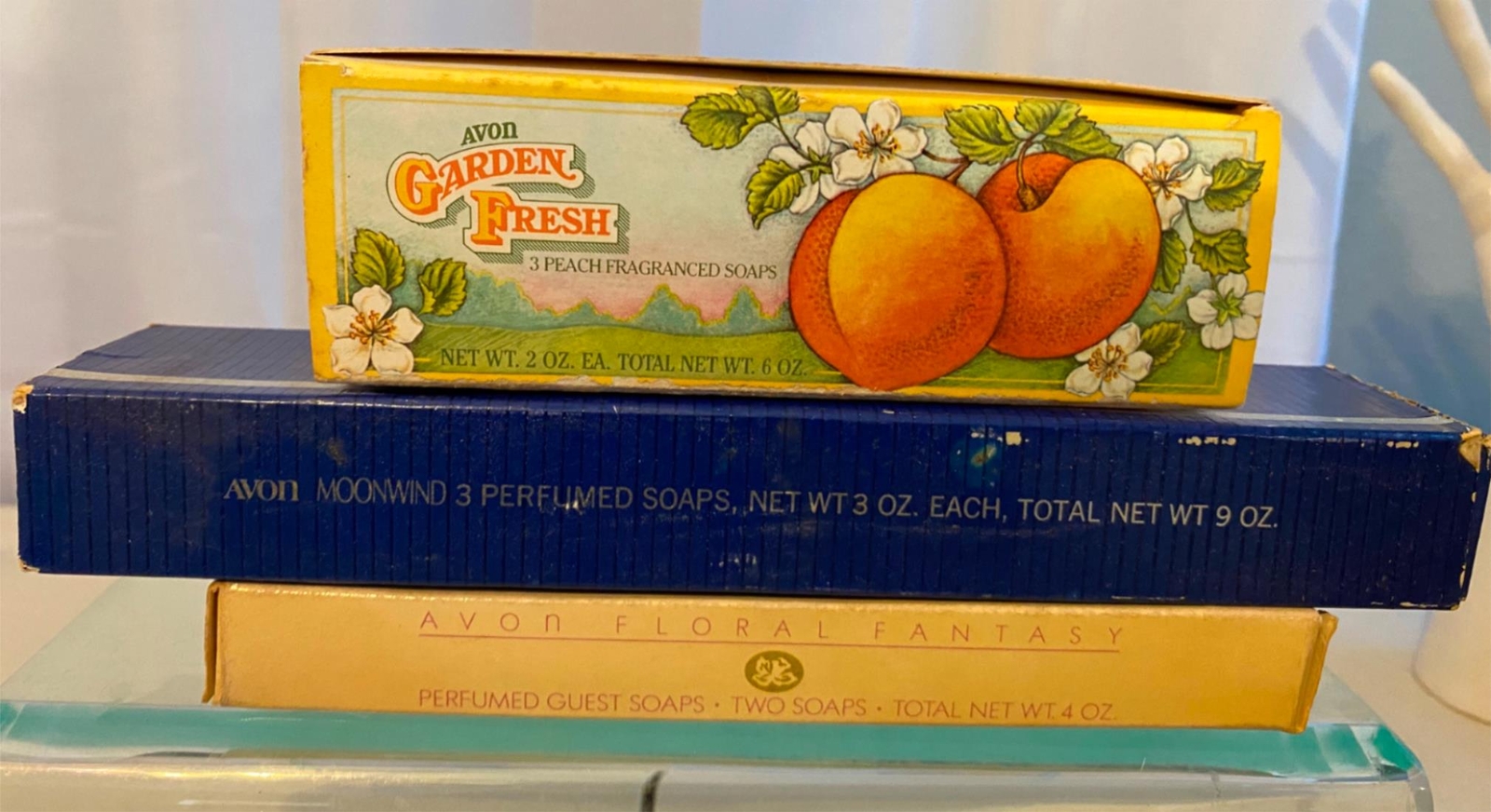 Lot Containing 3 Vintage Avon Soaps New Old Stock Pre-Owned But Unopened or Used Avon
