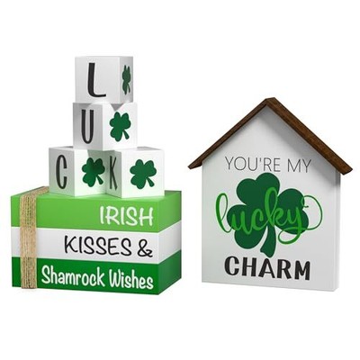 St. Patrick's Day Decorations Shamrock Decor Faux Books, 8 Pcs St. Patricks  Does not apply Does Not Apply - фотография #2