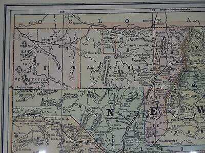 Lot 2 Antique Maps Arizona New Mexico Gaskell's Atlas of the World Century 1897 Без бренда - фотография #11