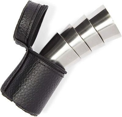 1 Oz Stainless Steel Shot Glass with Leather Case - 2 Sets  Case - фотография #4