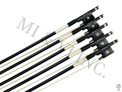 MI&VI 5 Carbon Fiber Violin Bow Ebony Frog 4/4 - Silver Mount Stick Horse Hair  MI & VI VN-Octagonal-Full-Fiddle-String-Mill-Tuner-Stand