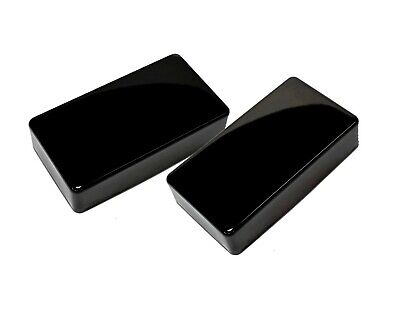 2x PAIR HUMBUCKER COVER NICKEL SILVER WITH NO HOLES JET BLACK BB Guitar Lab. Does Not Apply