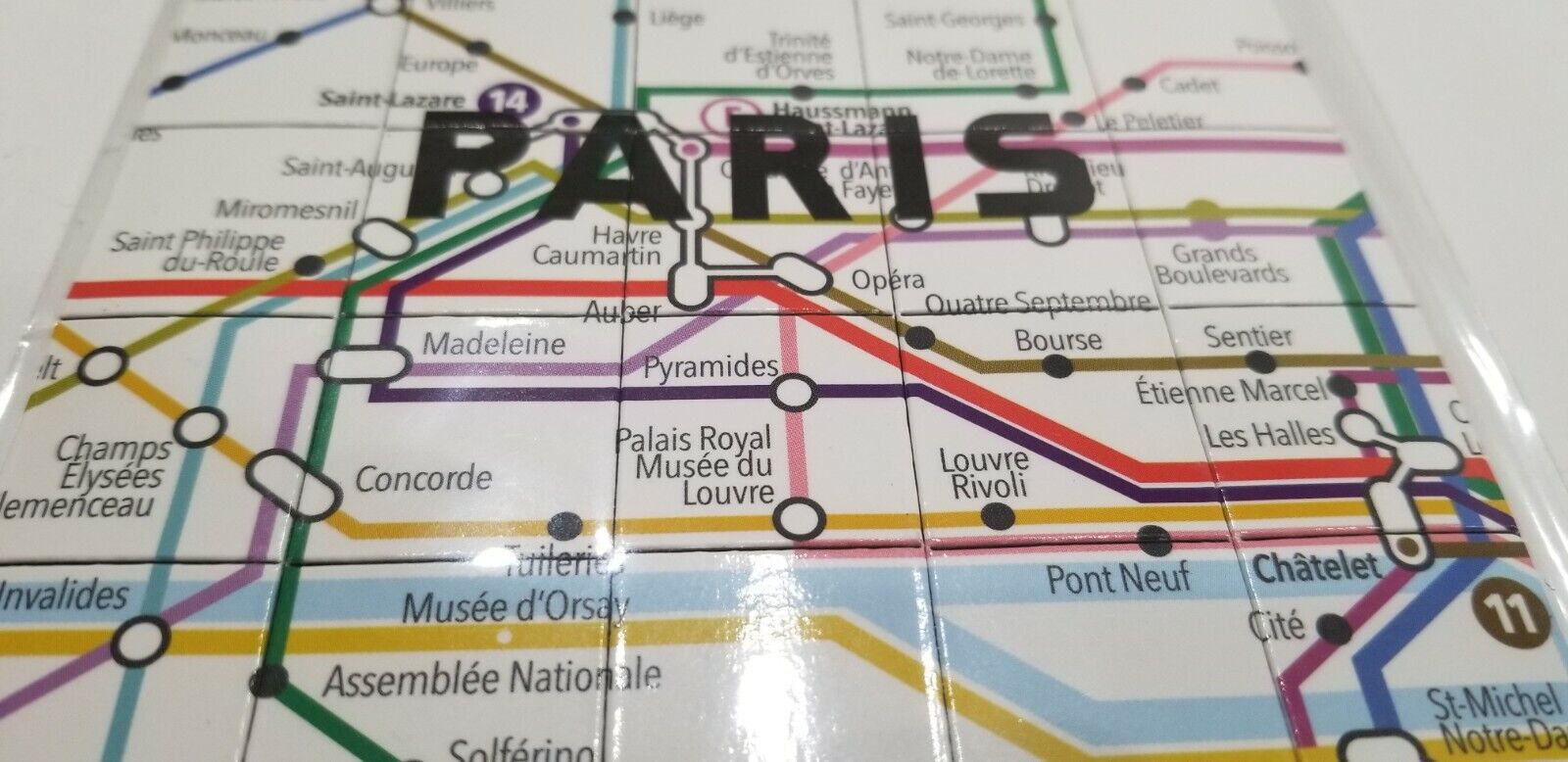 New Map Of Paris 50 Magnets. Louvre Opera Museum Les Train Saint Champs Orsay La Без бренда - фотография #6
