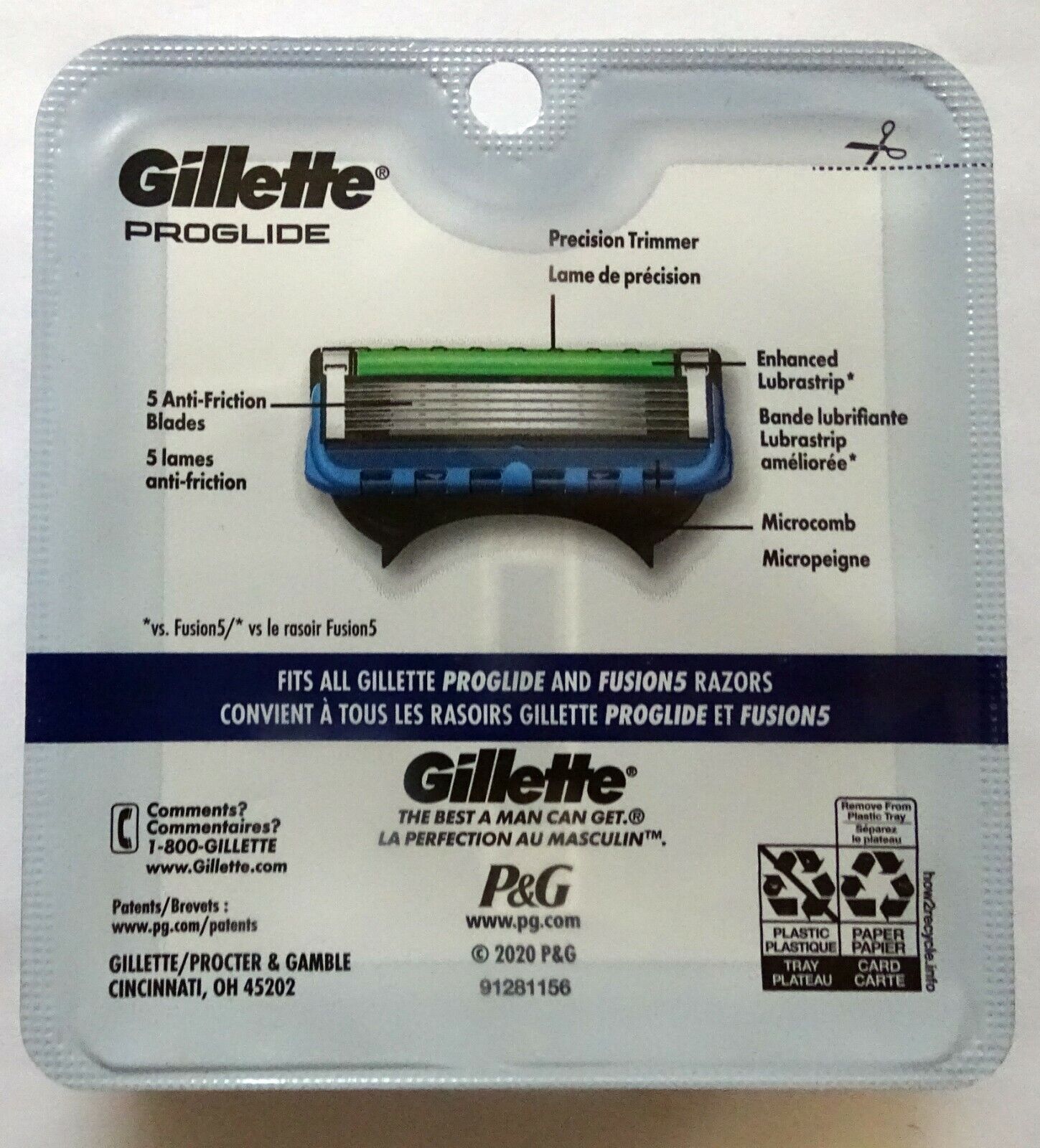 LOT OF 2 Gillette PROGLIDE   8 Cartridges=TOTAL 16 CARTRIDGES ~ 100%ORIGINAL  Gillette 004740030287, 4740030287 - фотография #3