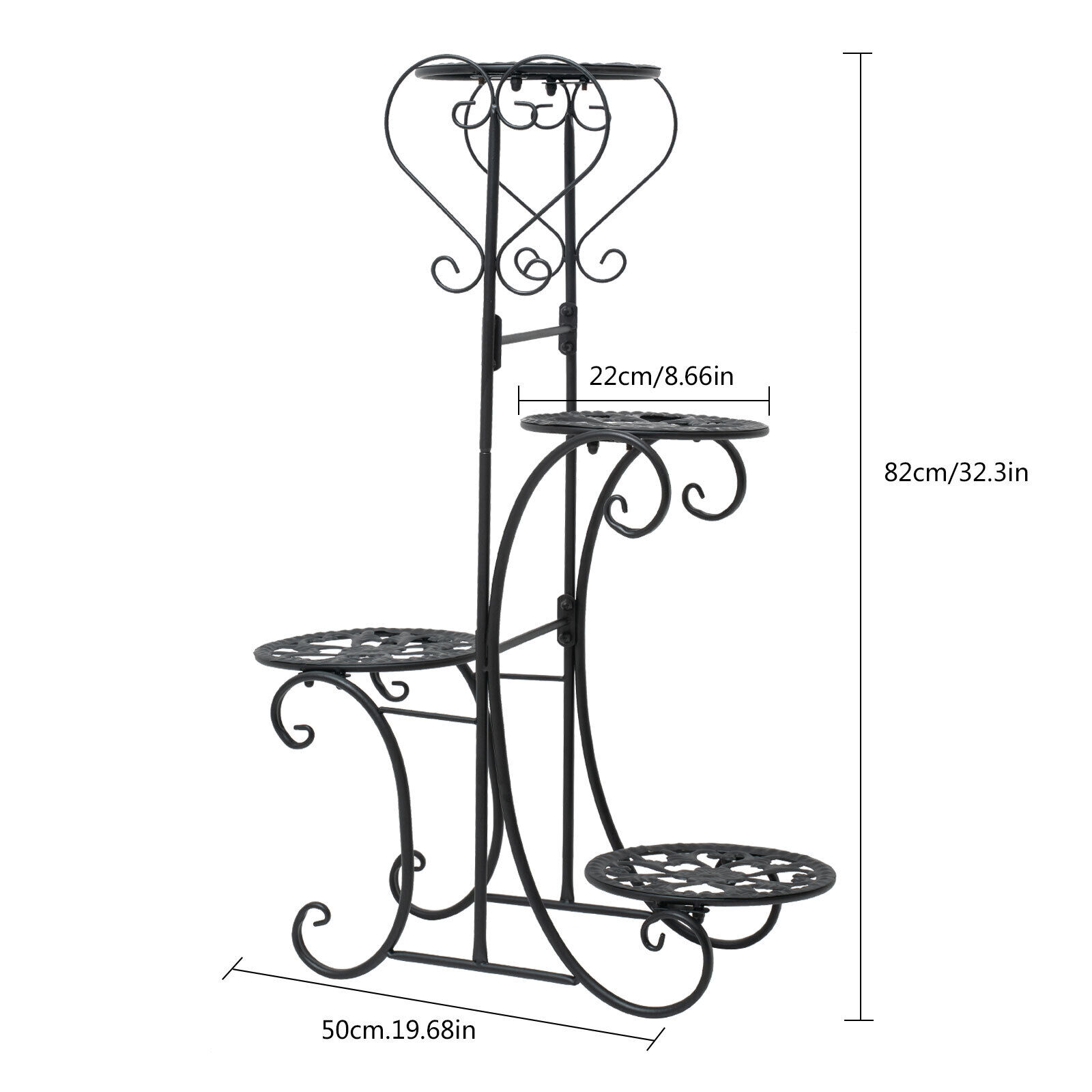 4Tier Metal Flower Pot Stand Plant Display Holder Indoor Balcony Garden Home USA Unbranded Does not apply - фотография #5