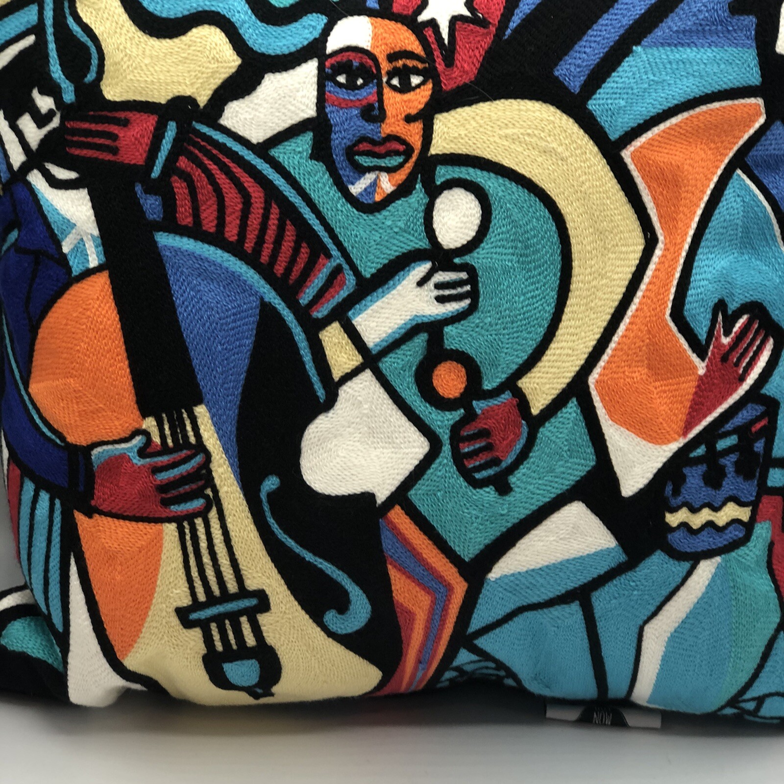 The Musicians Jazz Pillow 16x16 Decorative Picasso style Needlepoint Nice Hot Now - фотография #10