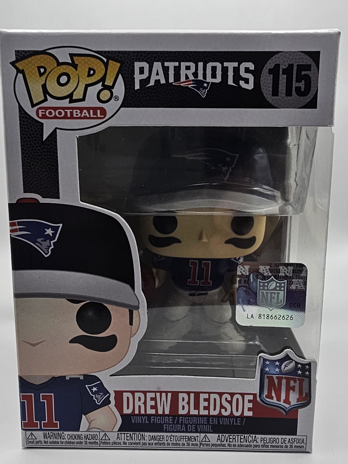 Drew Bledsoe Funko Pop! # 115 and 1993 Classic  C3 Gem MT 10 # 7 Patriots Card Funko 57406