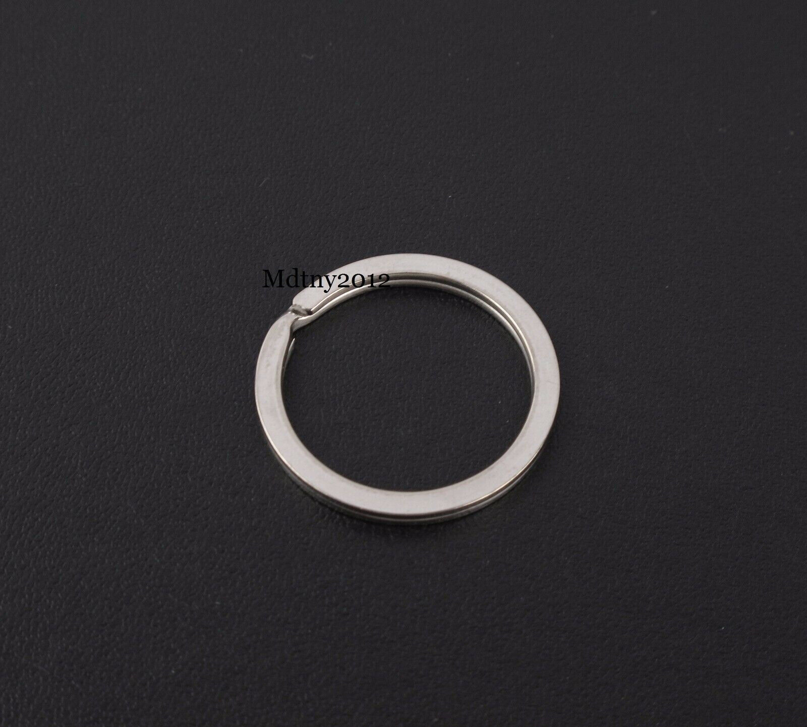 2 Pack Rustproof 30mm Flat Key Rings Chains Split Ring Metal Steel Silver Без бренда - фотография #5
