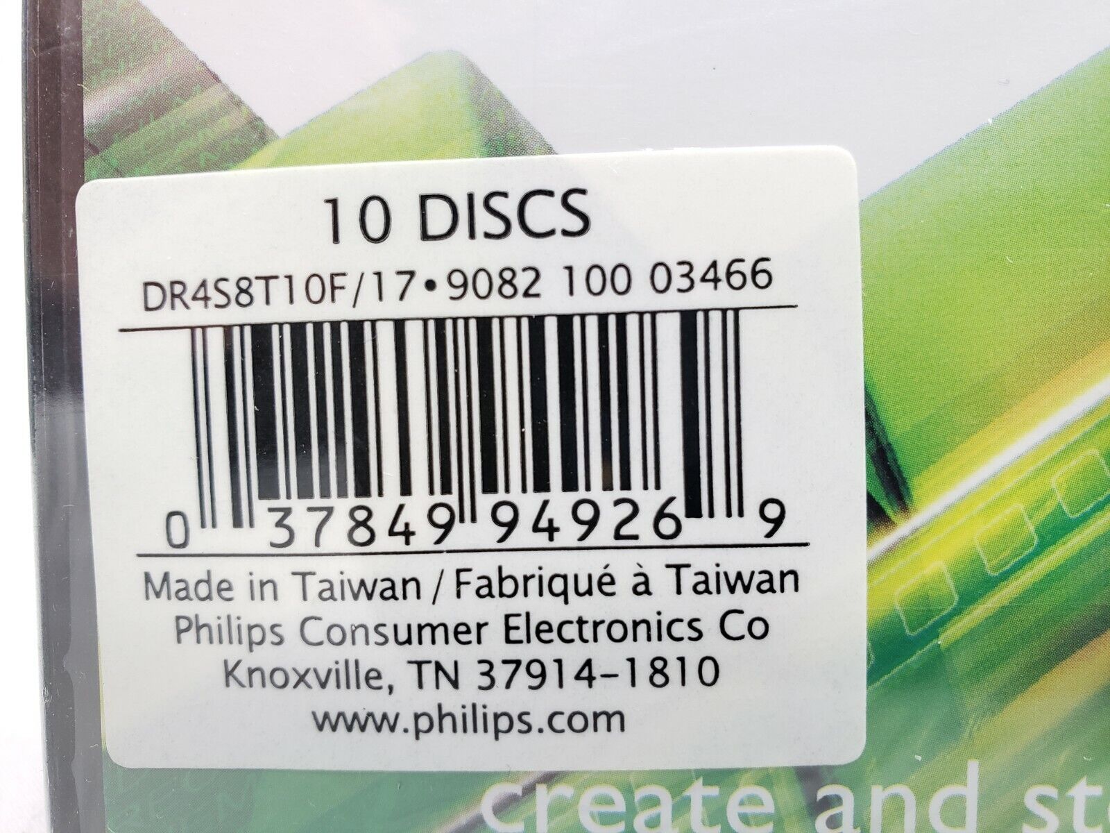 NEW SEALED PHILIPS  DVD + R 1-8x 10 Pack 4.7GB 120 Min  Philips DR4S8T10F - фотография #9