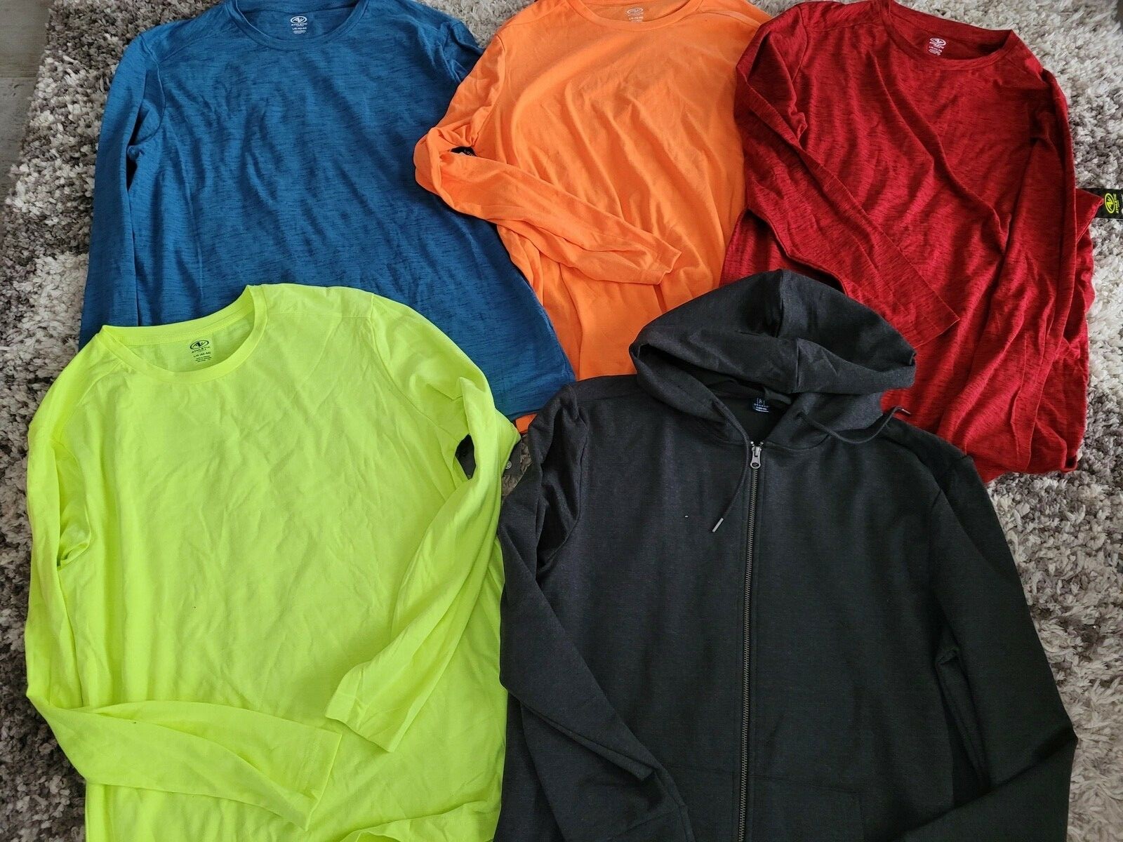NEW LOT/5 SHIRTS, SWEATSHIRTS MENS L GEORGE ATHLETICWORKS, ETC George