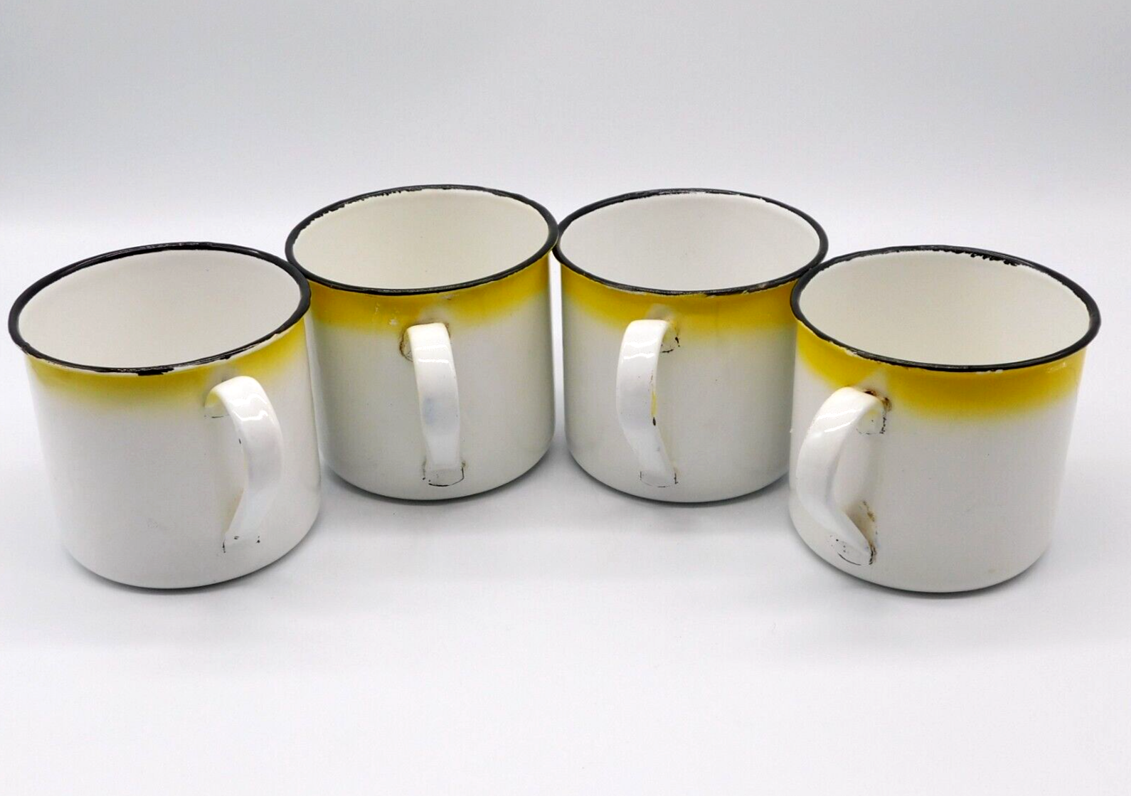 VTG 14 pc Metal Rossini Enamel Ware Floral Set 2 plates 8 bowls 4 cups Hong Kong Rossini - фотография #13