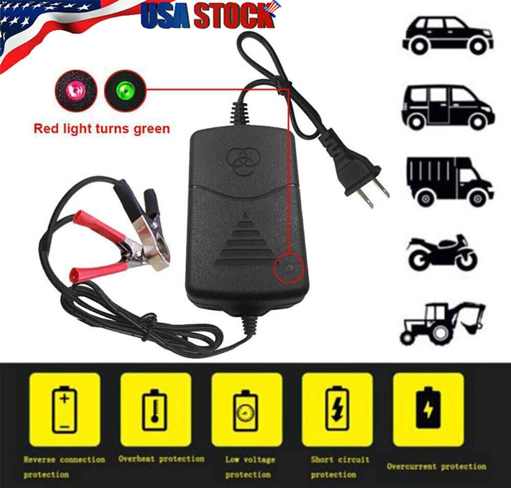 Car Battery Charger Maintainer Auto 12V Trickle RV for Truck Motorcycle ATV US EBL - фотография #2