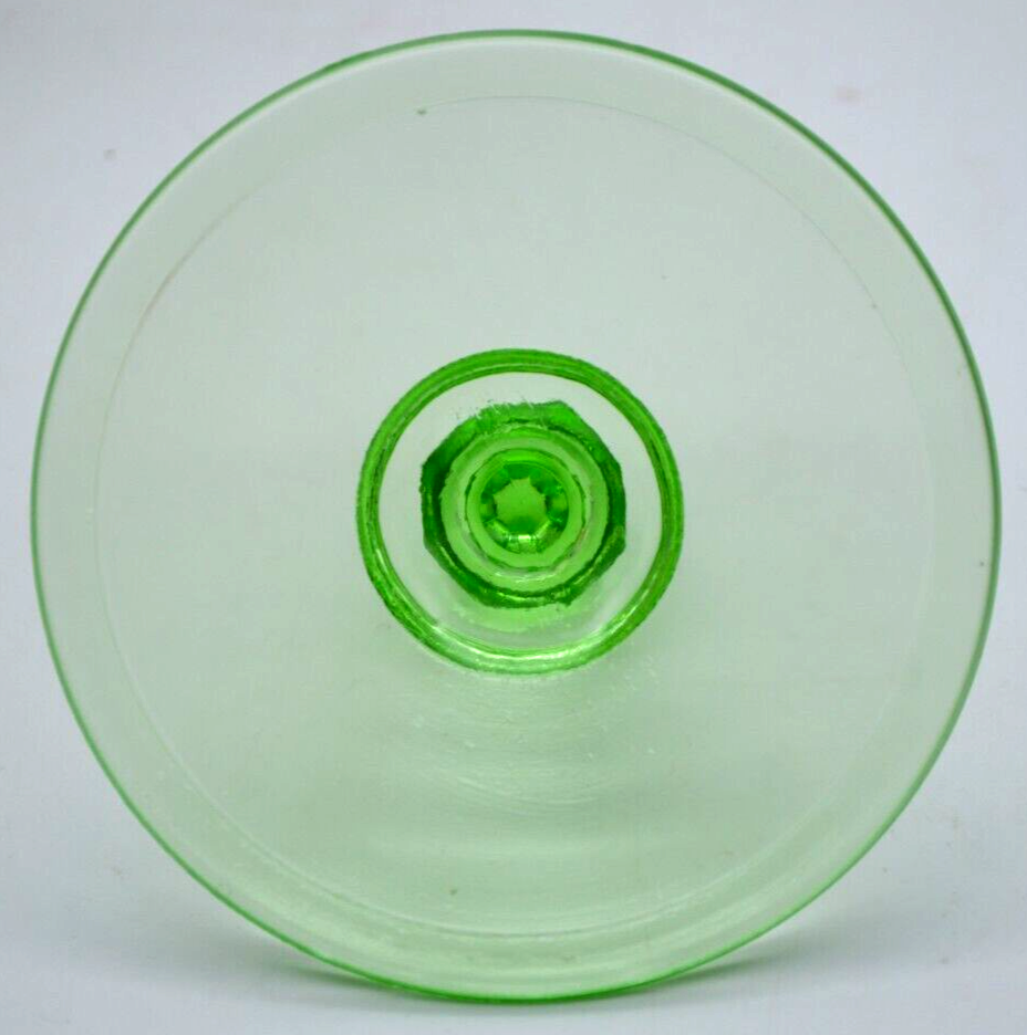 Louie Weston Tiffin WATERMELON Pitcher +6 glass Tumbler Set Ribbed Optic Uranium Weston, Louie, Tiffin, or West Virginia Specialty Glass Co Pitcher /Jug and Tumblers Set - фотография #18