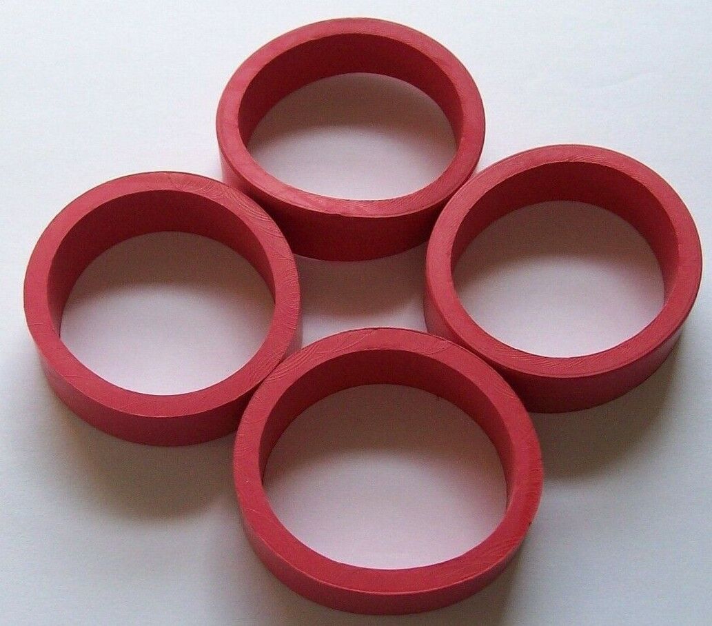 Pinball Machine Flipper Rubber Rings 1.5" Pink Red Common Fits 3" Bats Lot Of 4 Unknown