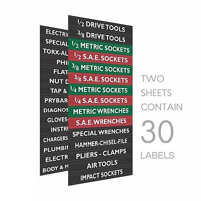 TOOL BOX LABELS Organize Wrenches Sockets & Cabinets fast & easy - Green Edition SteelLabels.com ATLBX001 - фотография #6