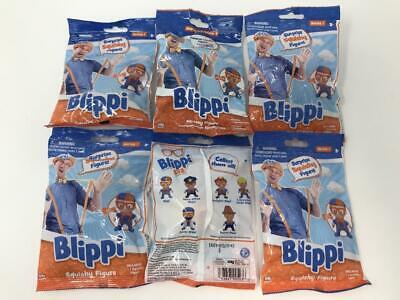 Lot of 6 BLIPPI Squishy Figure Mystery Blind Bags Series 1 NEW SEALED JAZWARES