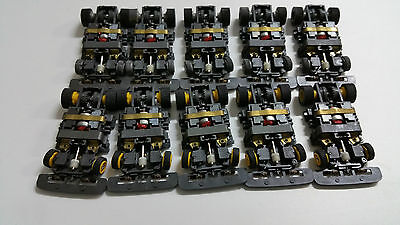 TYCO TCR CHASSIS WIDE LOT OF 10 COMPLETE GREY AND YELLOW BRAND NEW.FIRE SALE! TYCO tyco TCR