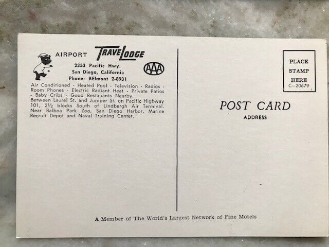 3 Travelodge Motel Postcards. Rochester NY (2 dup.) & San Diego CA. unposted Без бренда - фотография #4
