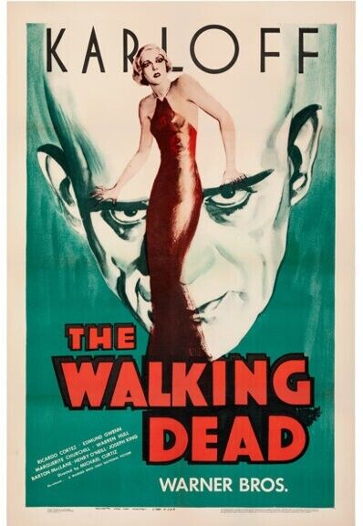 Horror The Walking Dead Boris Karloff Movie Poster Print 17 X 12 Reproduction Без бренда