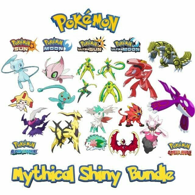 Shiny Mythical Legendary Event Pokemon 21-Bundle (Untouched) for Pokemon Home Nintendo 2