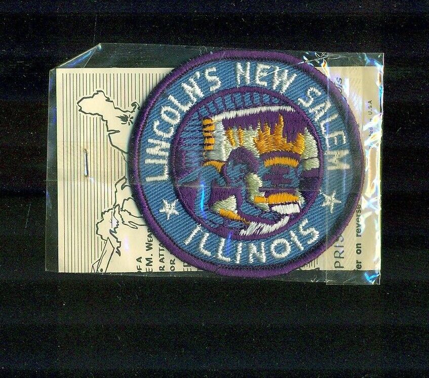 Vintage B&B Trailblazer Emblems Illinois Lincoln's New Salem Patch UNUSED sealed Без бренда