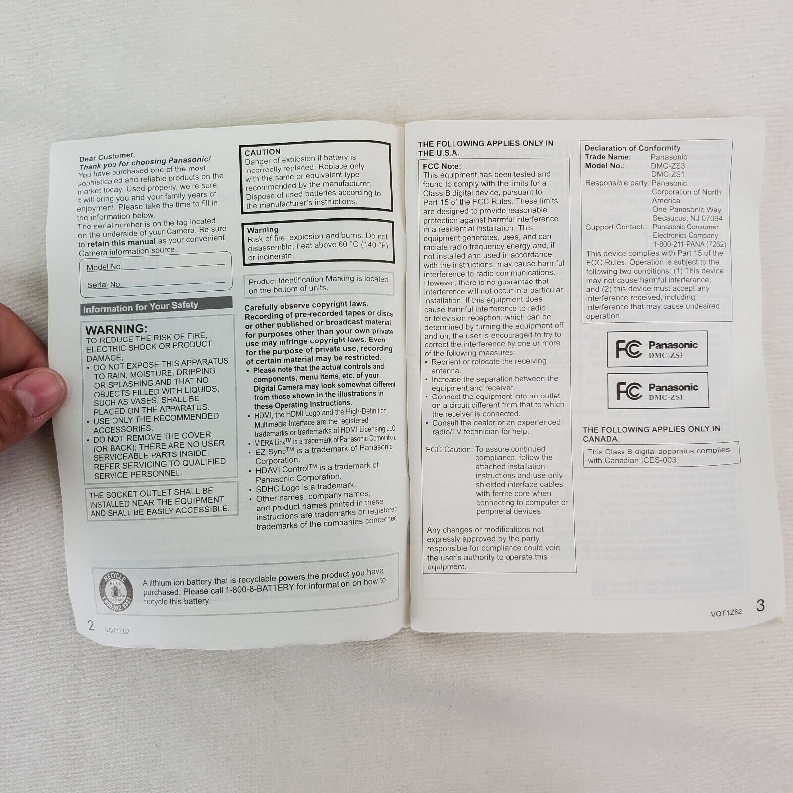 Panasonic Camera Operating Instruction, Basic Owner's Manual & Supplied Software Panasonic - фотография #3