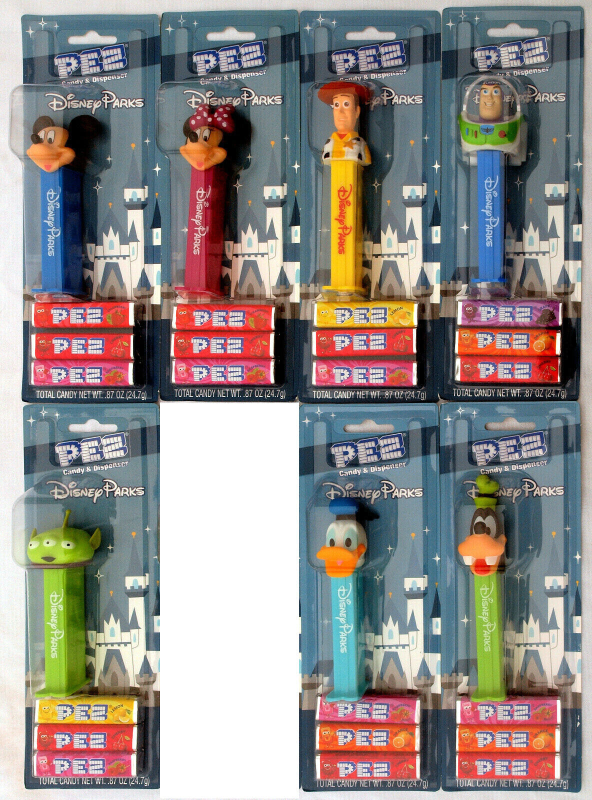 Disney Parks Exclusive Pez Lot of 7 Mint On Cards Mickey, Minnie, Goofy, Donald+ Без бренда - фотография #2