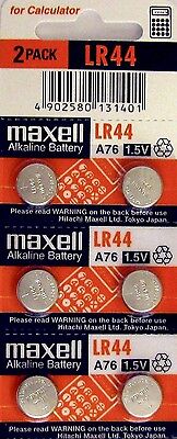 LR44 Maxell (10 piece) LR44 MAXELL A76 L1154 AG13 357 New Alkaline Battery  Maxell LR44 - фотография #2
